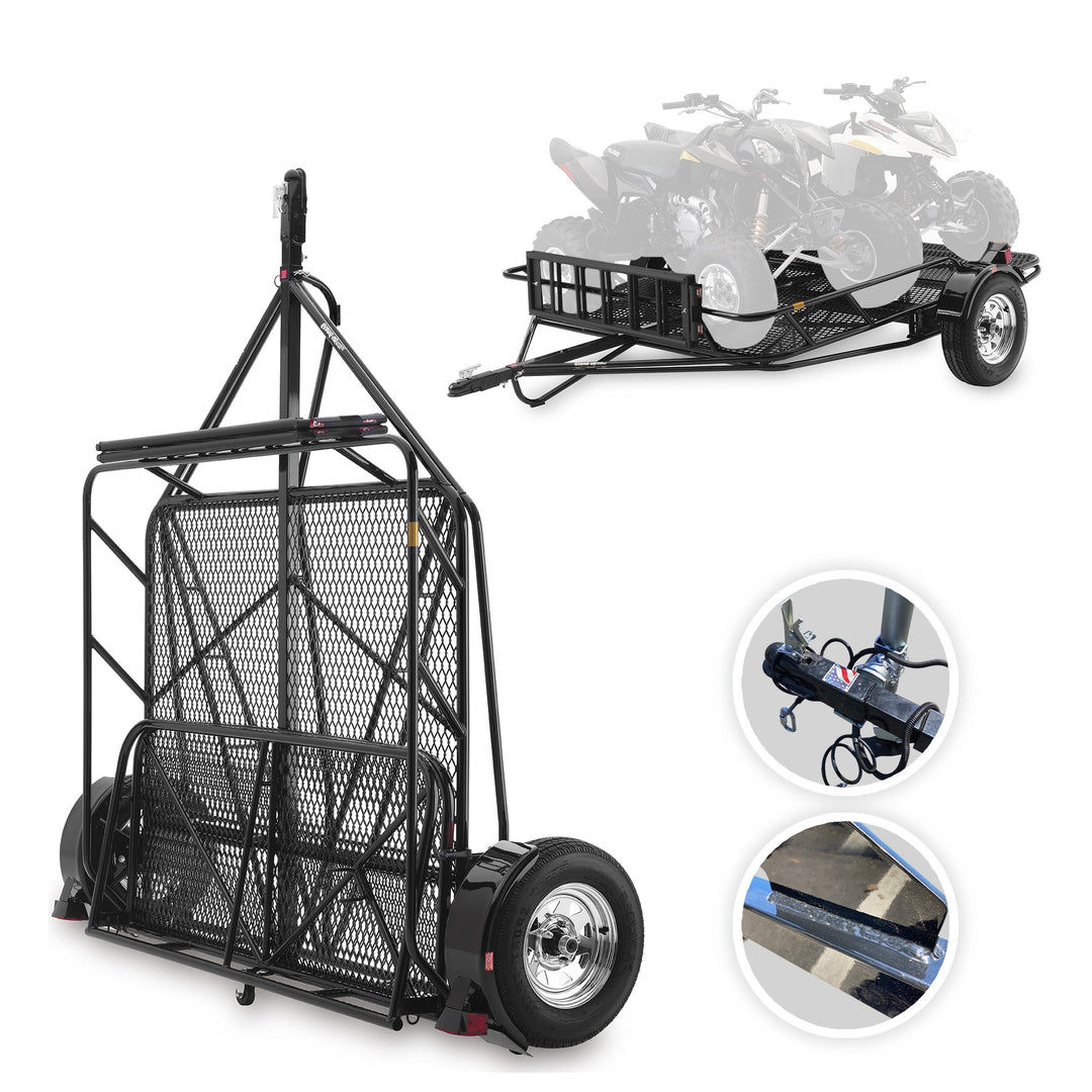 Refurbished Stand-Up™ Utility Trailer Folding Multi-Purpose Utility Trailers