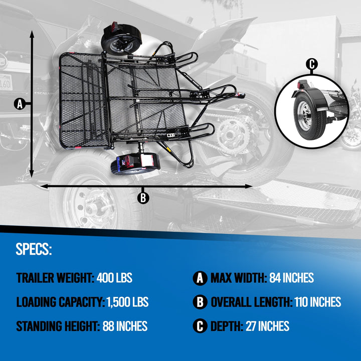 Go!Series Stand-Up™  Dirt Bike Trailer, Sport Bike & Scooter Trailer