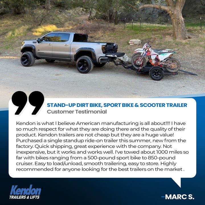 Go!Series Stand-Up™  Dirt Bike Trailer, Sport Bike & Scooter Trailer