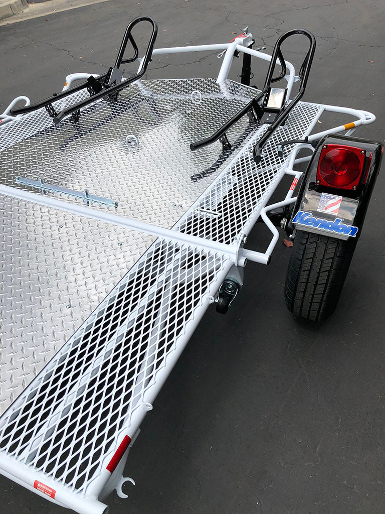 Dual Ride-Up SRL Folding Motorcycle Trailer